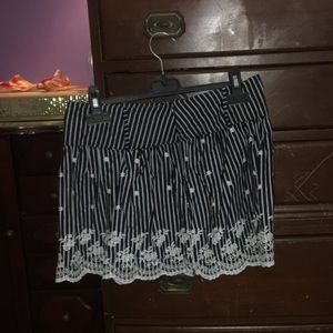 Navy Blue/White mini skirt